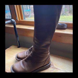 Whiskey colored doc martens boots, tall, 38 wide fit